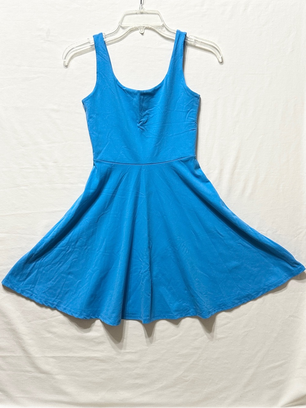 Susana Monaco Blue Sleeveless Scoop Neck Fit & Flare Skater Mini Dress - XS